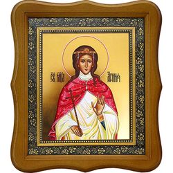 Агния (Анна) Римская, дева, мученица. Икона на холсте.