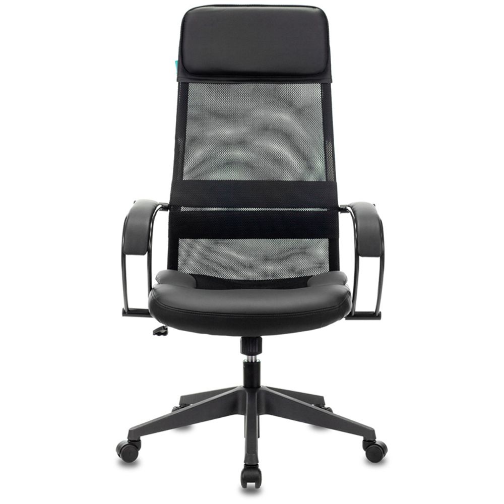 Кресло руководителя Бюрократ CH-608/BLACK, PL, спинка сетка черный TW-01, сиденье черный TW-11 искус