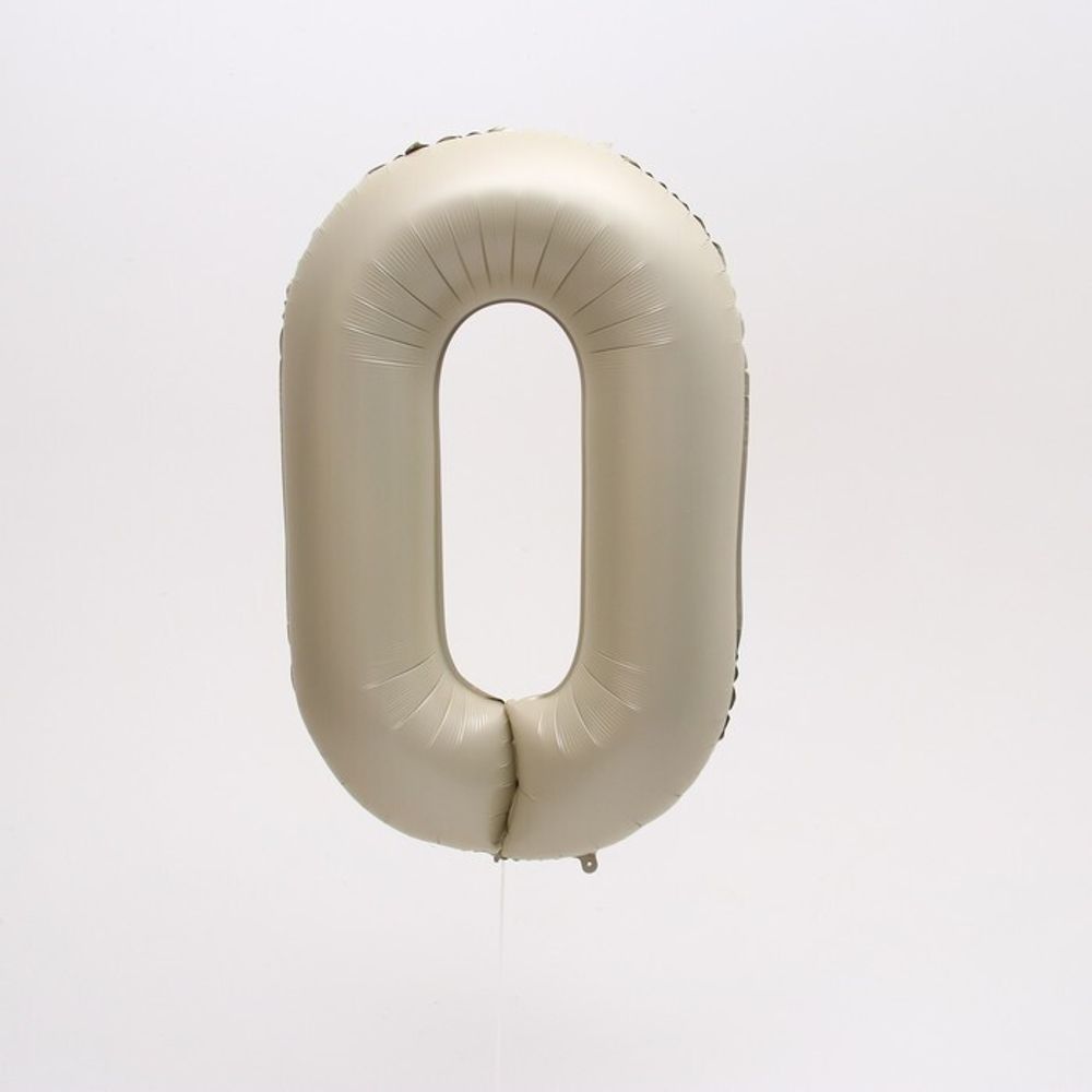 К Шар 40 Цифра 0  «Взбитые сливки» (БГ-60)  Изображение2