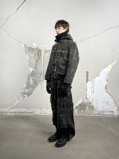 "MULTIP" cargo cumouflage pants green