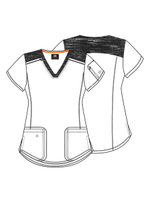 Топ медицинский женский Dickies DK602, серые узоры, XS