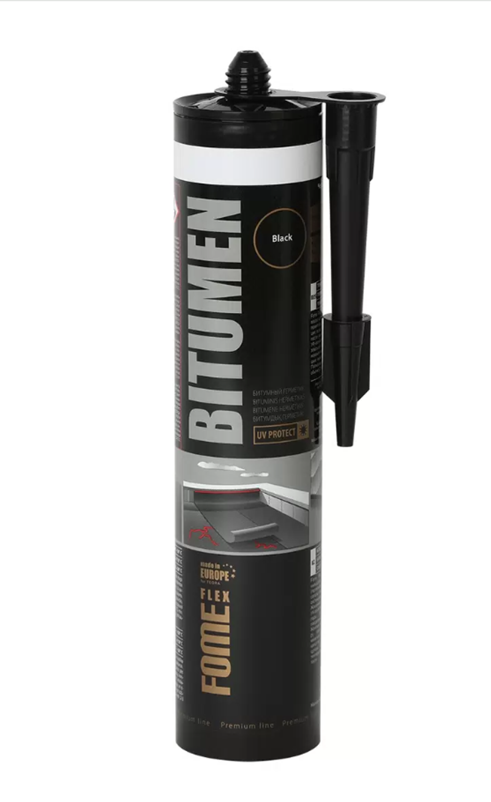 Герметик битумный черный, Bitumen Fome Flex, 300 мл