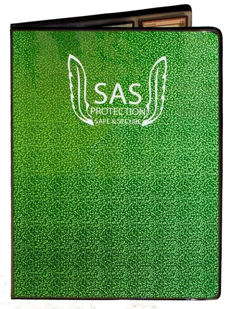Альбом SAS Protection c 12 встроенными листами 3х3 (зеленый)