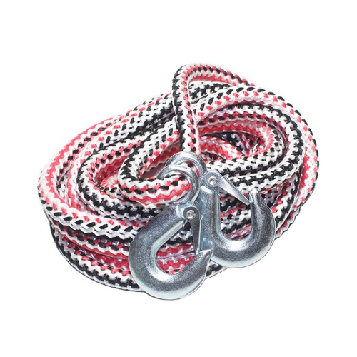 Трос буксир. (5 т) веревка плетен. 2 крюка /5 м/ (СИГМА)