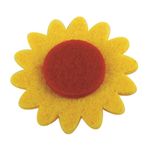 Наклейки из фетра "Герберы", 8 шт., ассорти, ОСТРОВ СОКРОВИЩ, 661485