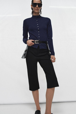 ZARA КАРДИГАН ИЗ СВЕРХТОНКОГО ТРИКОТАЖА, ЧЕРНИЛЬНО-СИНИЙ