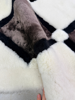 Ковер прямоугольный натуральный мех овчина, 210 х 170 см.