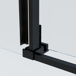 Душевой уголок Софт 2 (Soft 2) Vincea VSR-3SO29014CLB, 1400*900, черный, стекло прозрачное