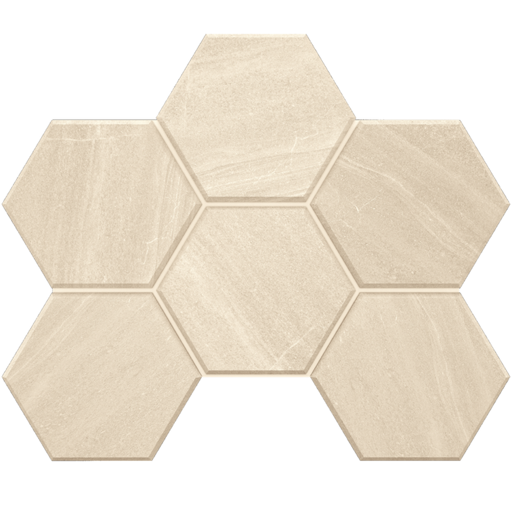 Estima Gabbro White Hexagon 25x28.5