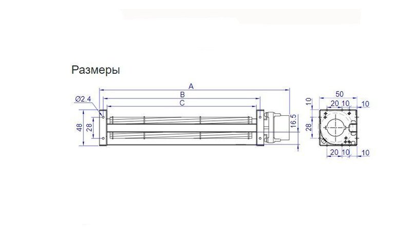Вентилятор тангенциальный ES-03029R24-V