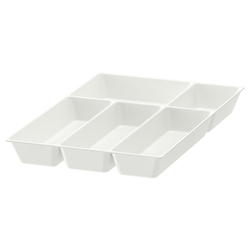 IKEA UPPDATERA  (ИКЕА УППДАТЕРА)  -  Лоток для столовых приборов/контейнер, белый, 32x50 см