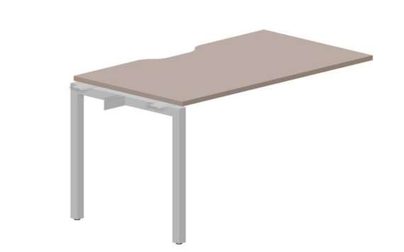 стол Polo 1380х780х750мм (с эргономичным вырезом) - приставной элемент