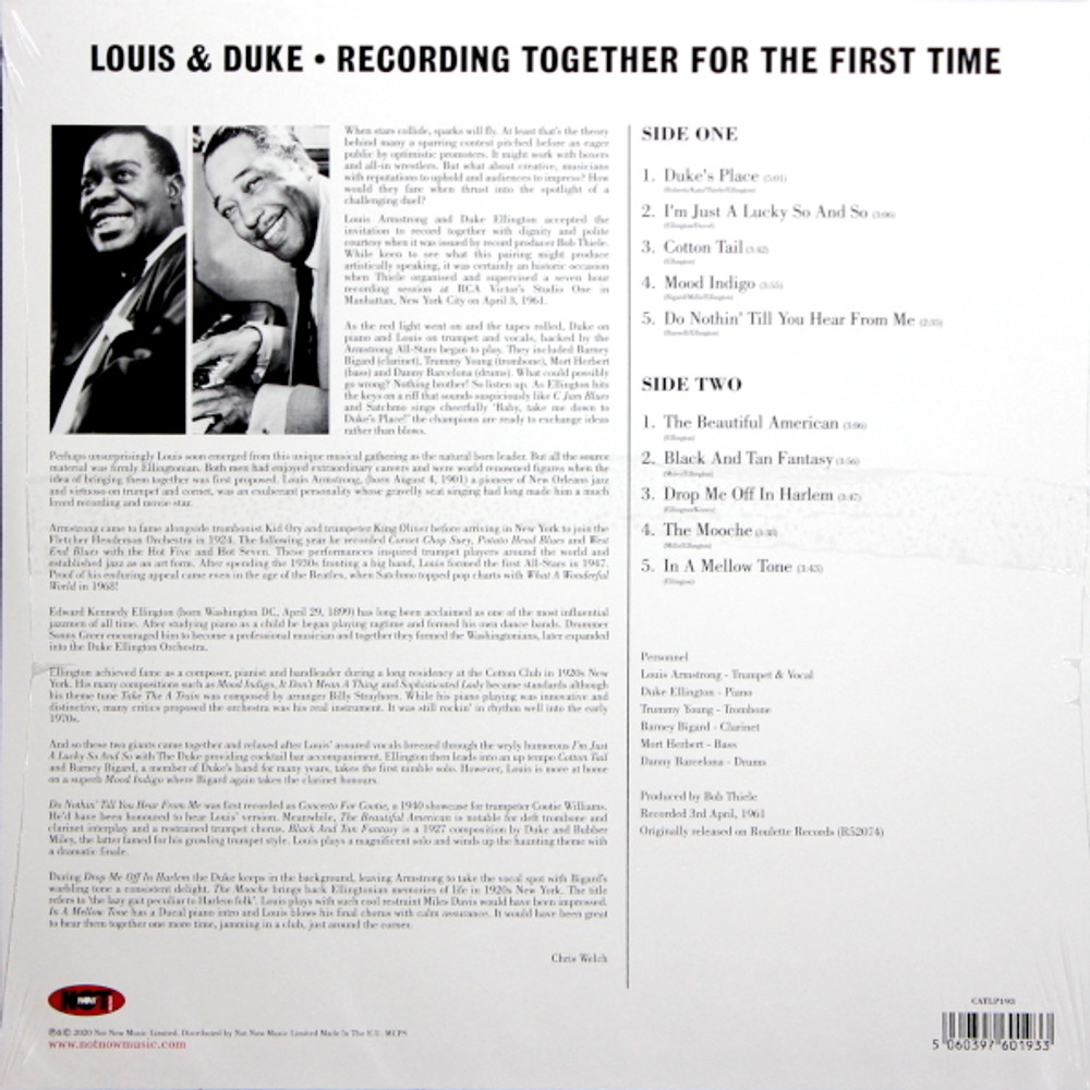 Louis Armstrong & Duke Ellington / Recording Together For The First Time (LP)