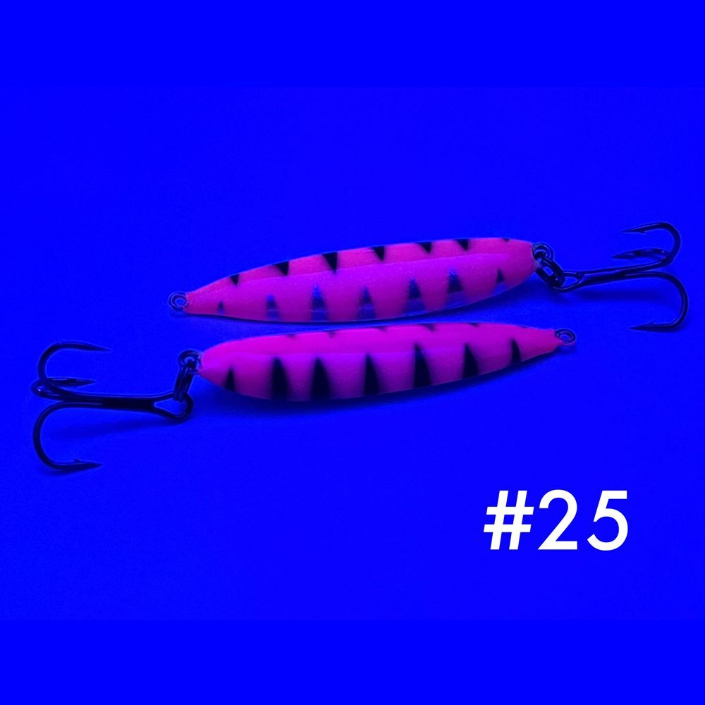 Блесна (пилькер) ЖОР "Алтынка" цветная с тройником (50мм, 13гр), Нейзильбер