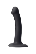 Черный фаллос на присоске Silicone Bendable Dildo S - 17 см. (Цвет: черный)