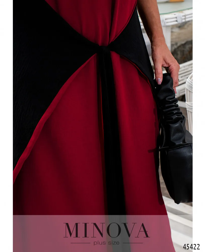 Платье 2280-марсала-черный Minova