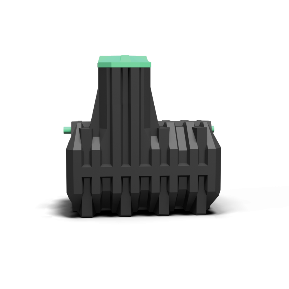 Септик Мультпласт Термит Трансформер 3.0 PR 3000 л. горизонтальный / 1200 л. в сутки / 5-6 чел. / принудительный сброс (2190x1200x2235см;167кг;черный) - арт.555485