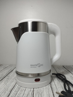 Чайник 2,0л нерж двойные стенки Maxtronic белый 1500Вт 509MAX