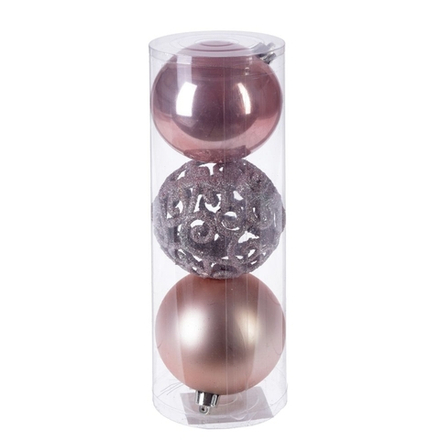 GAEM Набор из 3шт, Украшение новогоднее Шар "Трио фэнтези", D8 см, L8 W8 H9 см