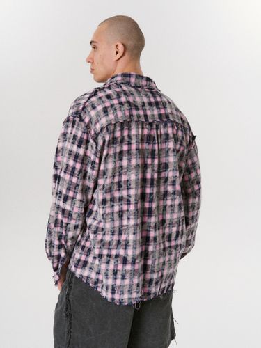 Розовая хлопковая рубашка в клетку Sublimation
