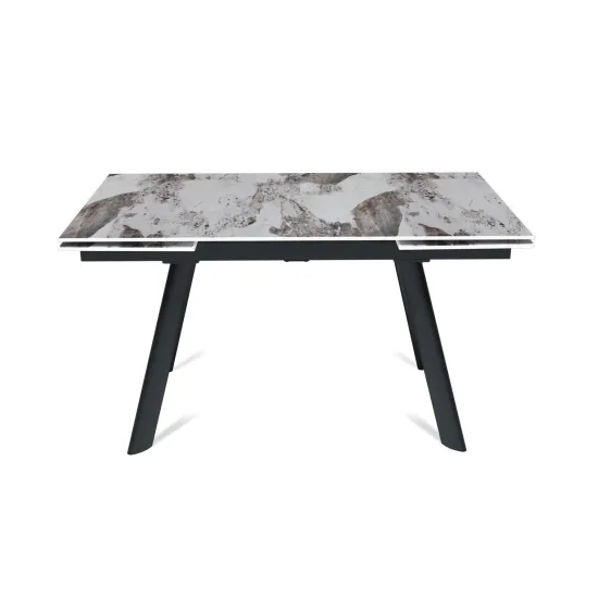 Стол "СТОУН" 140-220, керамика Pandora глянцевый , опоры черный муар