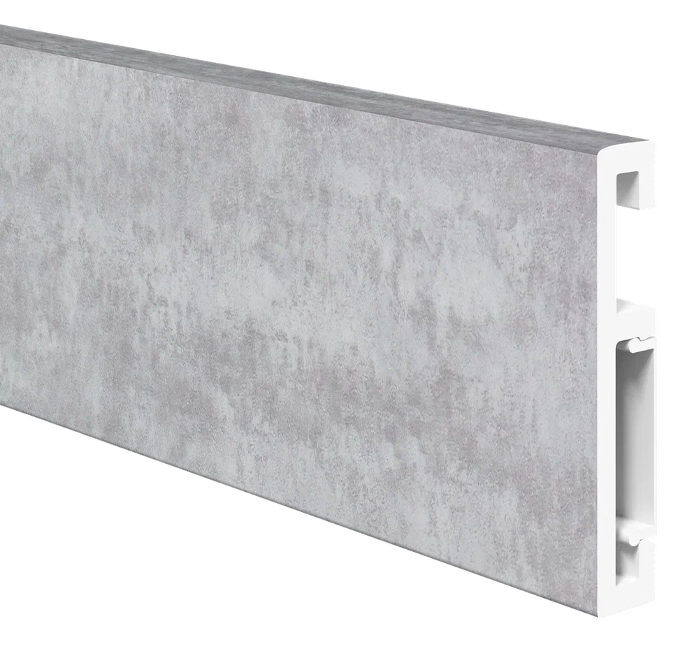 Напольный плинтус ПВХ Foresta Grace Бетон Бенан FG 009 2000х70х13 мм