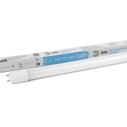 Лампа светодиодная ЭРА STD LED T8-24W-840-G13-1500mm 24Вт трубка стекло нейтральный белый свет G13 поворотный | Лампы cветодиодные Линейные  (T8)