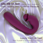 Фиолетовый вибратор для стимуляции точки G Selove Campanula Thrusting & Stroking G-Spot Vibrator Purple