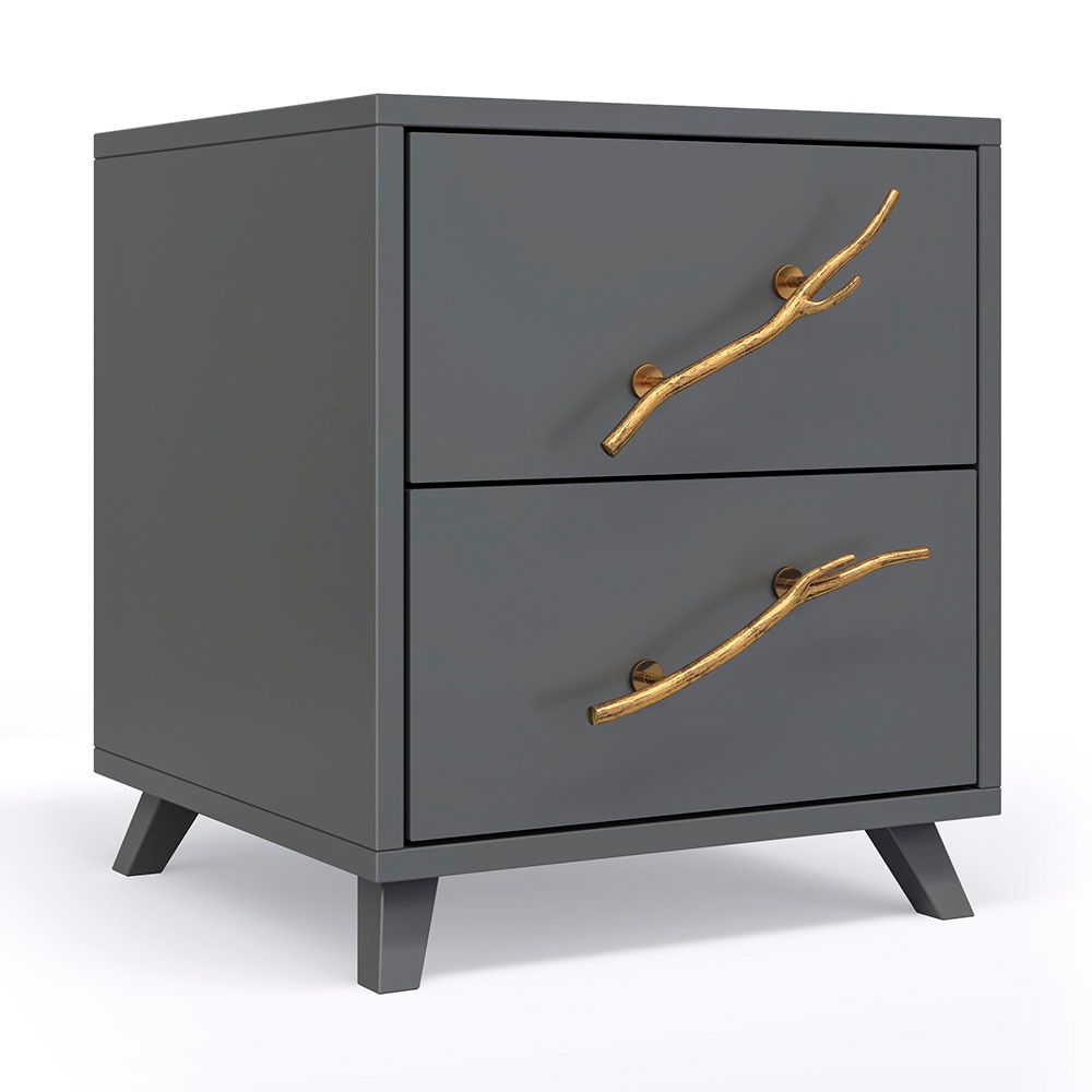 Тумба Арт Сканди с 2-мя ящиками Серый Амбер