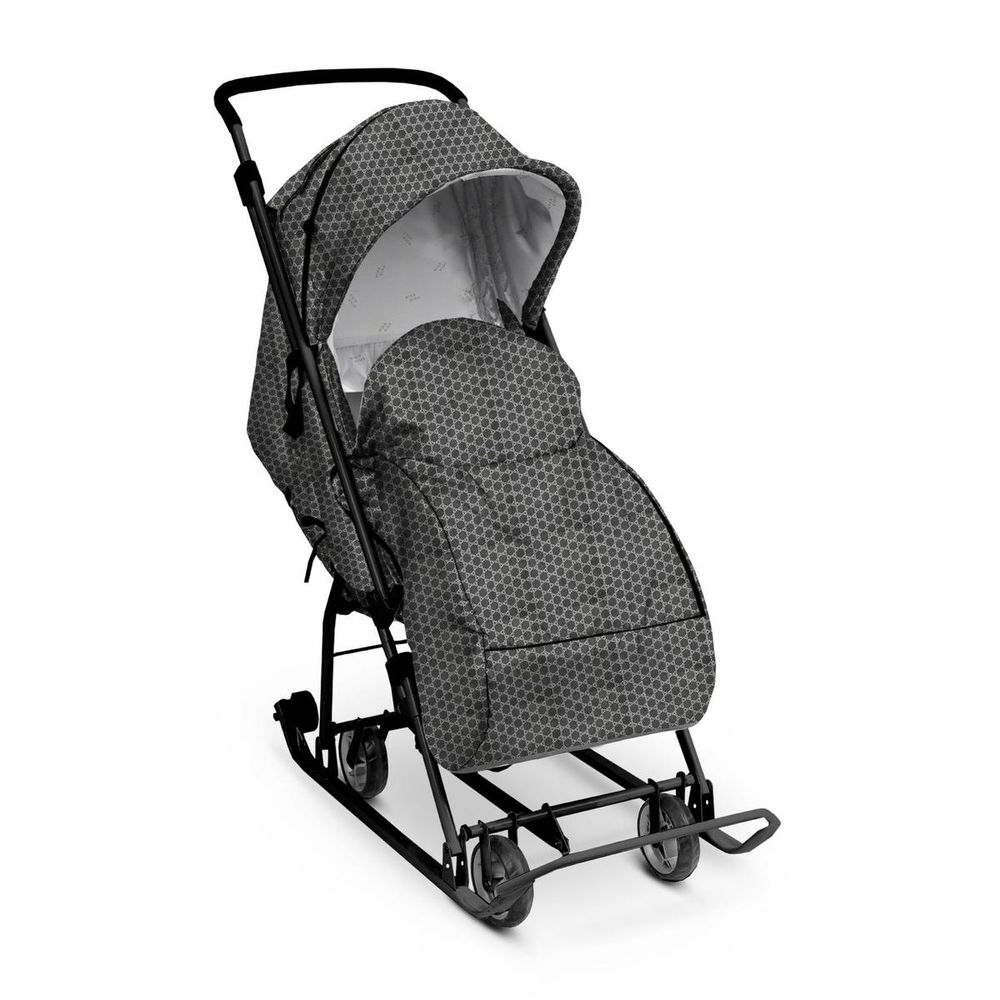 Санки-коляска "Наши Детки 3-1К" мокко графический Санки-коляска "Наши Детки 3-1К" мокко графический