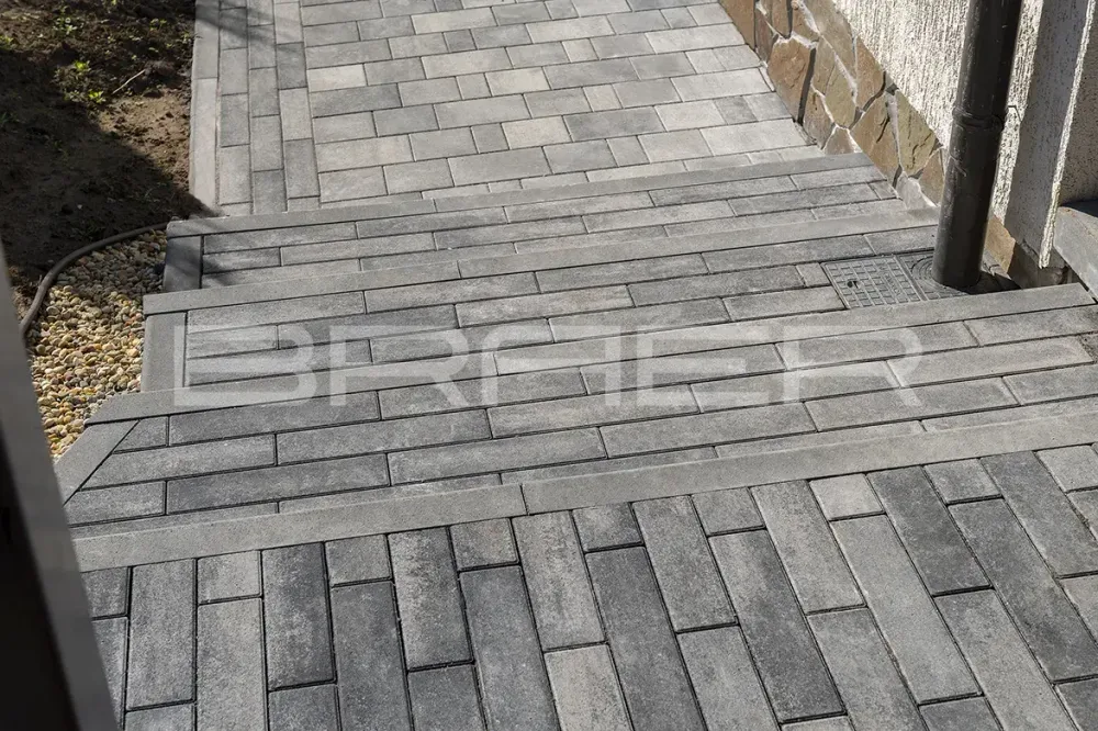 Тротуарная плитка Braer Ригель 2.0, Color Mix Туман, 60 мм