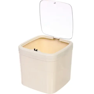 Контейнер для мусора»Стайл»3л молочный 162