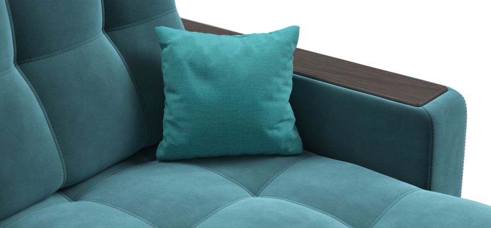 Угловой диван Босс Классик Велюр Монолит зеленый