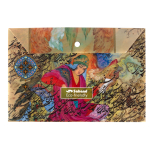 Папка-конверт на кнопке, Sahand, A4 220х320 мм, 180 мкм, пластик, с рисунком, "Classic", ассотри