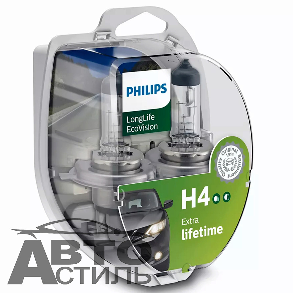 Philips H4 12V- 60/55W (P43t) LongLife EcoVision к-т