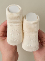 Комбинезон, чепчик и носочки, Натуральный