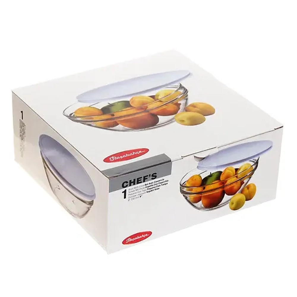 Салатник 23см 1600мл «Шеф С» с голубой крышкой 53583BD3