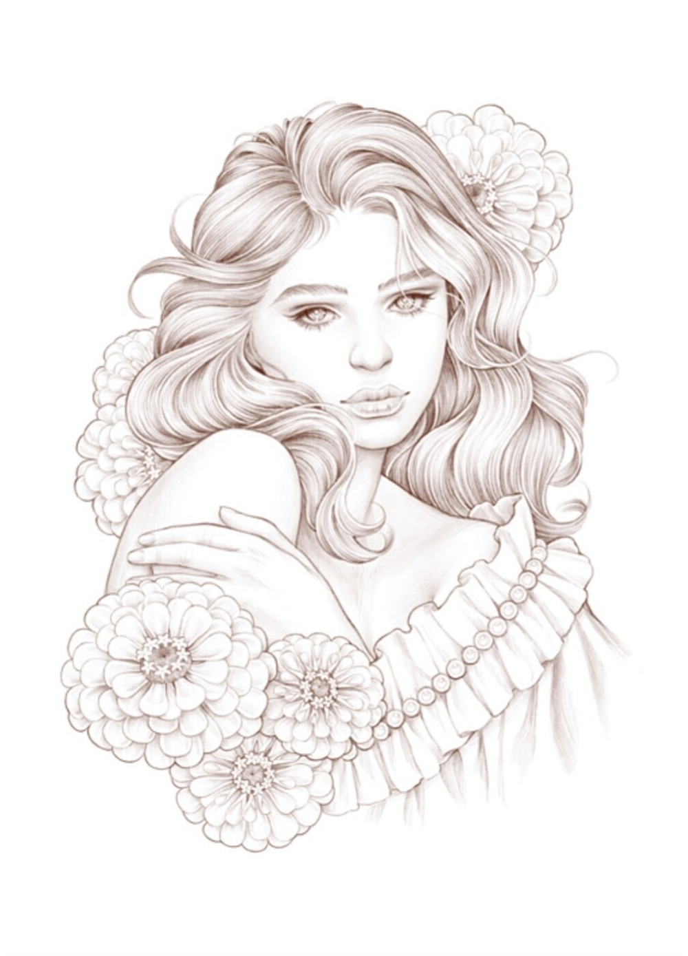 Lana Green 2 Garden Lady. Coloring Book