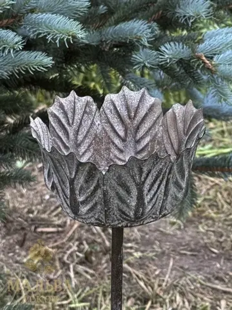 Кашпо на опоре "Антик грин" 14x8.5 см + 85 см опора