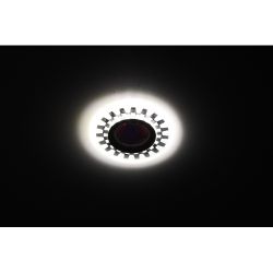 Светильник встраиваемый cо светодиодной подсветкой ЭРА DK LD47 SL под лампу MR16 GU5.3 зеркальный | Встраиваемые LED светильники