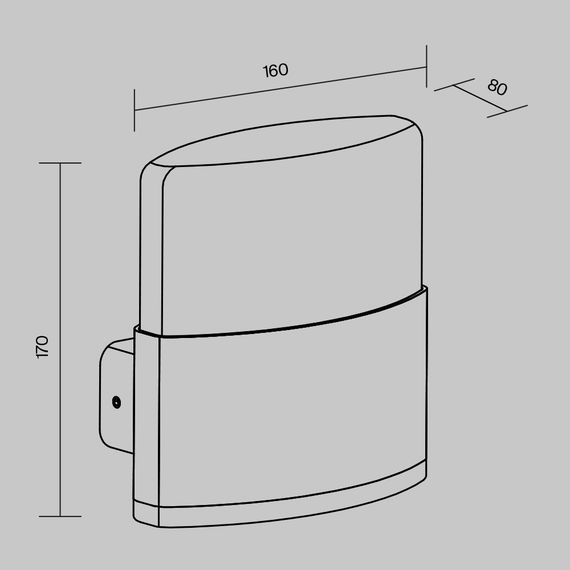 Уличный настенный светодиодный светильник Maytoni Rom O442WL-L12GF3K1
