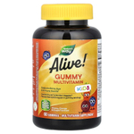Nature's Way, Alive! Kids, жевательные мультивитамины, со вкусом вишни, апельсина и винограда, 60 жевательных таблеток