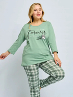 Пижама женская штаны+футболка 3/4 норма П0013