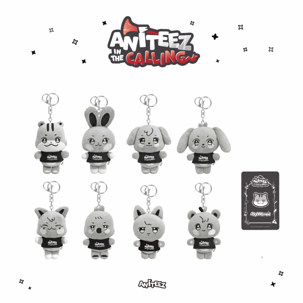 Меховой брелок + фотокарта ATEEZ - [ANITEEZ IN THE CALLING] MD PLUSH KEYRIN