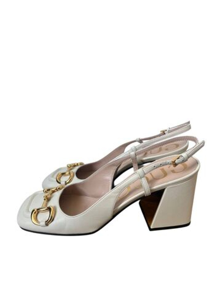 Туфли Gucci Off White Leather Horsebit