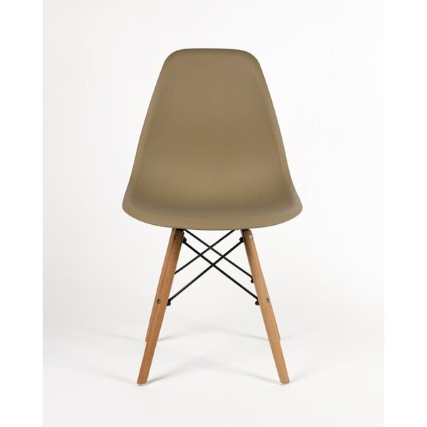 Стул  Florence в стиле Eames белый бежевый кофе с молоком