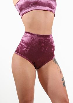Shanz Pin Up Velvet Shorts, Pale Red-Violet
