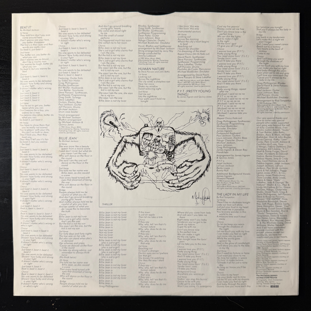 Michael Jackson - Thriller (Голландия 1982г.)