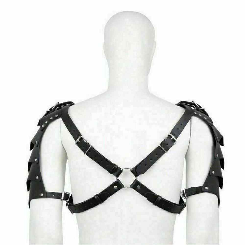 Мужская сбруя (портупея) черная Romeo Rossi