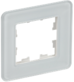 BRITE Рамка 1-местная РУ-1-2-Бр стекло белый RE IEK